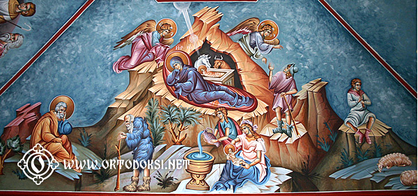 Kristuksen syntymäJoensuun ortodoksisen seminaarin kirkko, kattomaalaus(kuva © Pyykkönen)